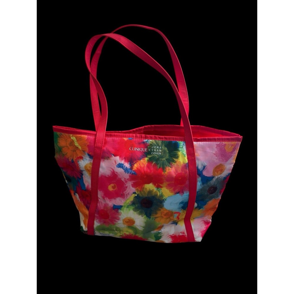 Clinique x Jonathan Cohen Flower Shopping Shoulder Travel Tote Large Bag - Picture 3 of 7